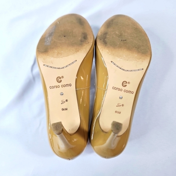 Corso Como Tan Patent Leather Heels Size 6.5 - Picture 8 of 8